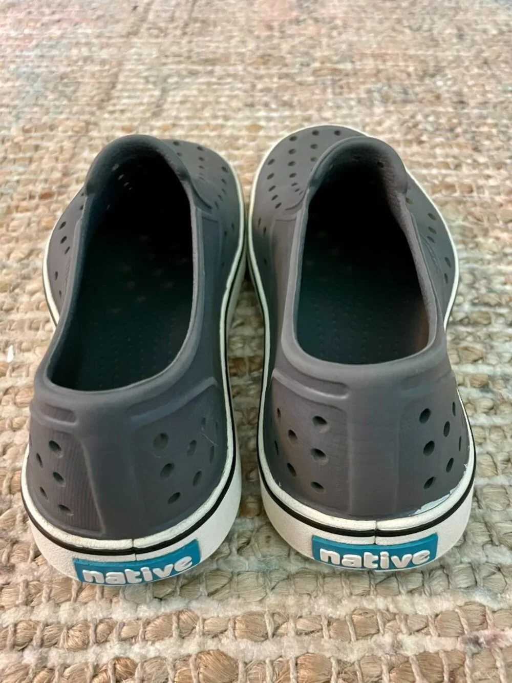 Native Shoes Miles Grey Kids Slip on Lightweight Shoes Size C13 EUC